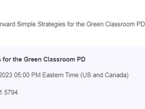Green School PD Registration Green strategies wong
